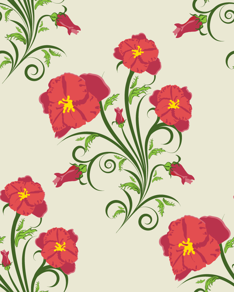 free vector Beautiful flowers illustration background pattern 03 vector